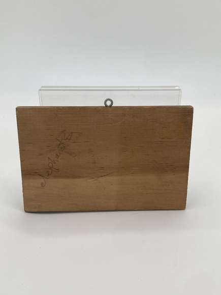 Vintage Elephant Wall Plaque on Wood – Rustic Animal Art Print - Picture 2 of 2